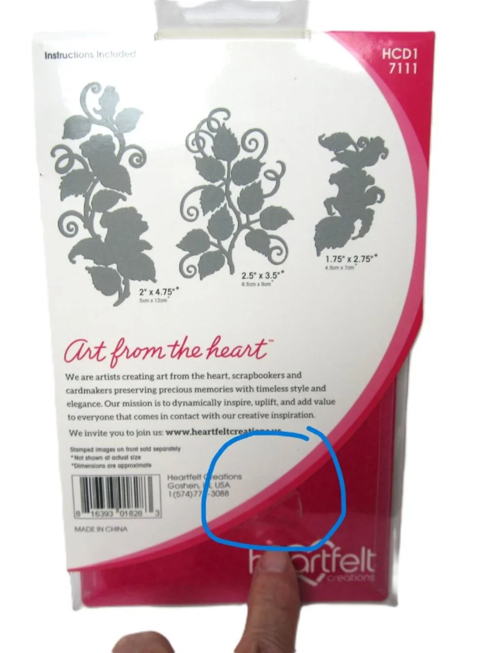 Heartfelt Creations Classic Rose Vines Cling Stamps & Craft Dies NEW Floral